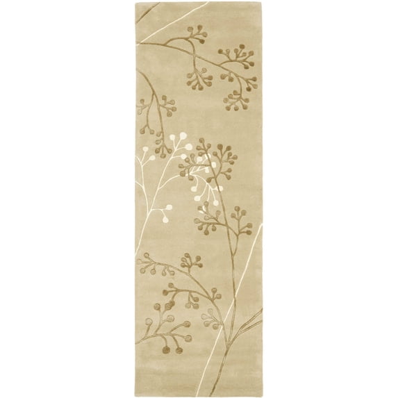 SAFAVIEH Soho Piper Floral Wool Runner Rug, Sage, 2'6" x 12'