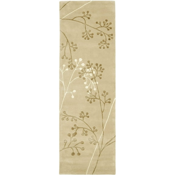 SAFAVIEH Soho Piper Floral Wool Runner Rug, Sage, 2'6" x 12'