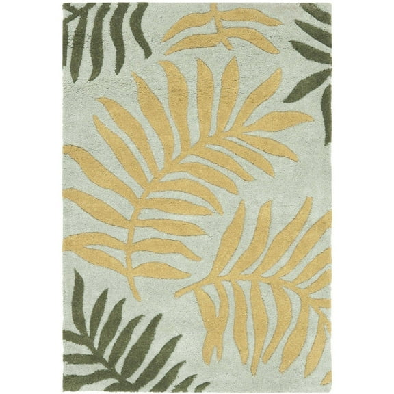 SAFAVIEH Soho Quinn Floral Wool Area Rug, Light Blue/Multi, 2' x 3'