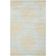 thumbnail image 1 of SAFAVIEH Soho Quinton Geometric Wool Area Rug, Blue/Beige, 5' x 8', 1 of 10