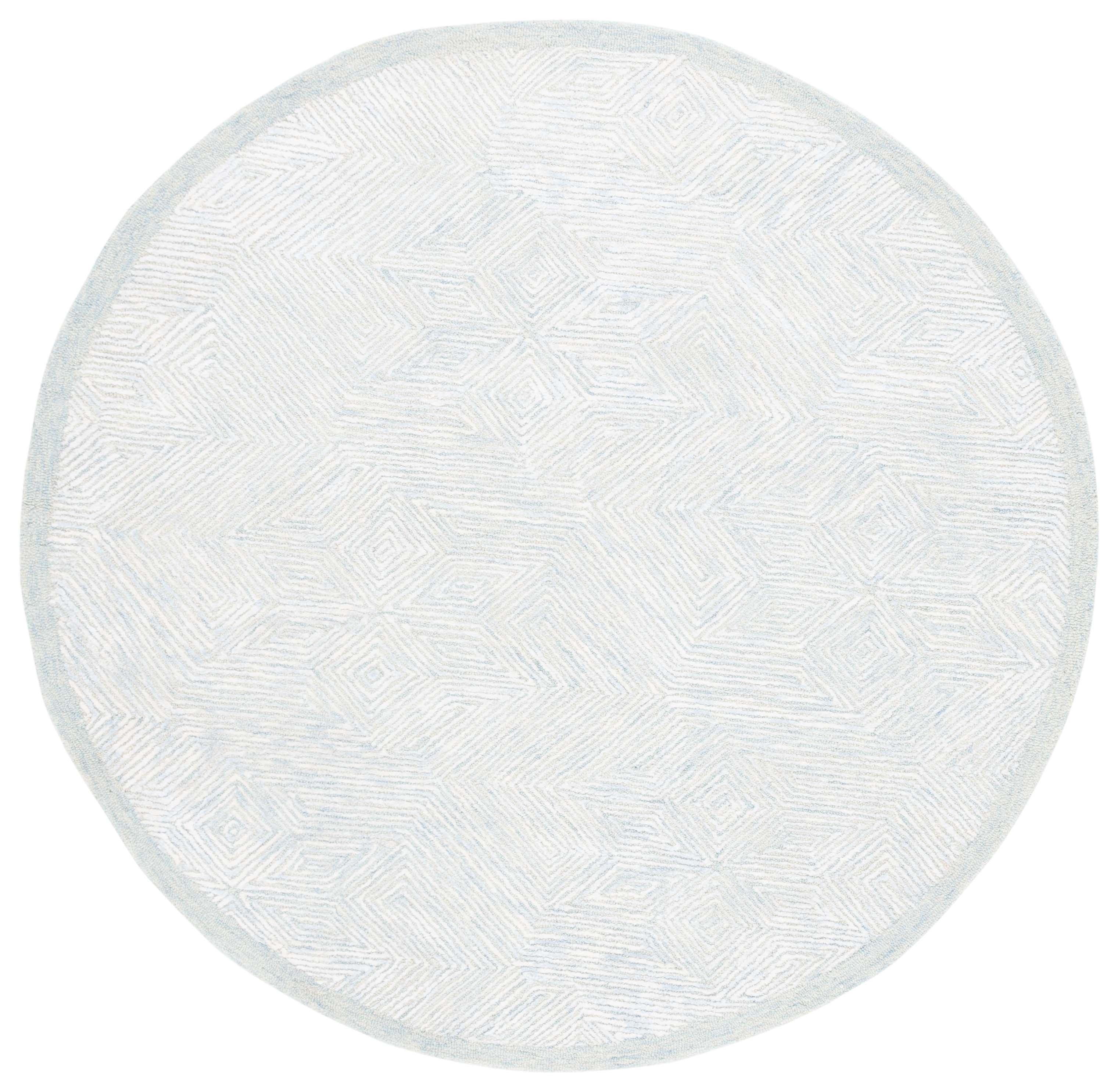 SAFAVIEH Soho Rhetta Abstract Area Rug, Blue/Grey, 6' x 6' Round
