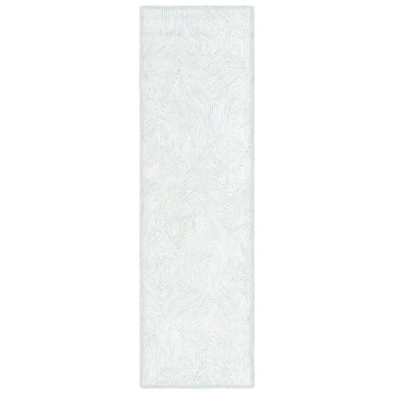 SAFAVIEH Soho Rhetta Abstract Runner Rug, Blue/Grey, 2'3" x 8'