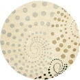 thumbnail image 1 of SAFAVIEH Soho Roden Polka Dots Wool Area Rug, Beige/Multi, 6' x 6' Round, 1 of 9
