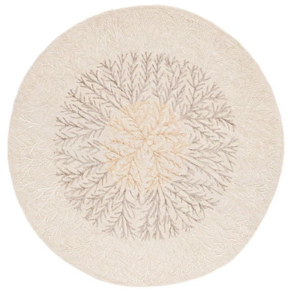 SAFAVIEH Soho Roger Abstract Area Rug, Beige/Brown, 6' x 6' Round