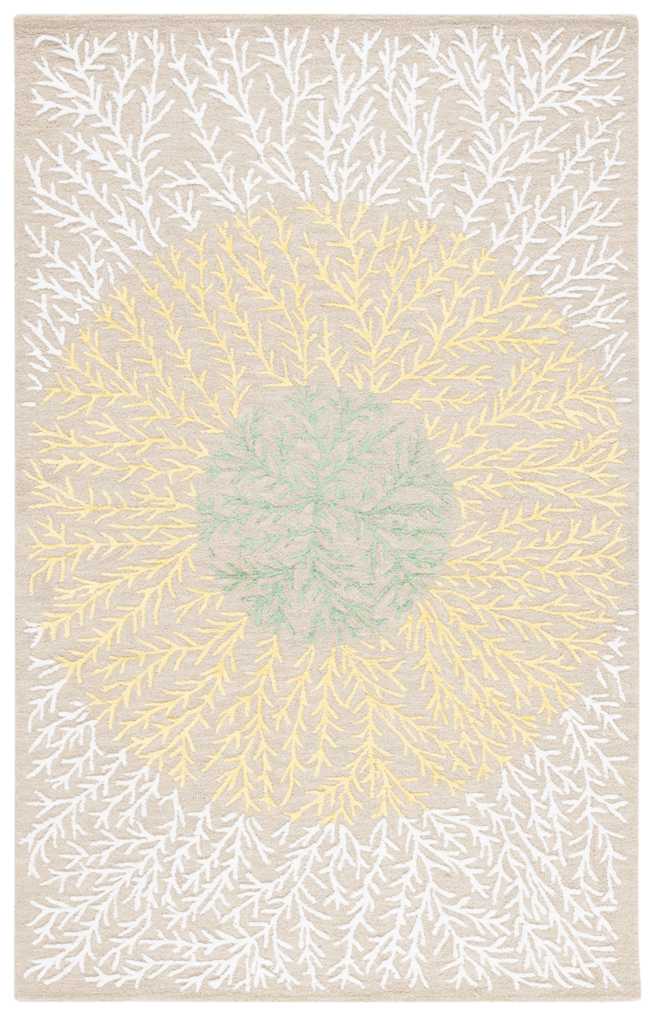 SAFAVIEH Soho Roger Abstract Area Rug, Beige/Yellow, 4' x 6'