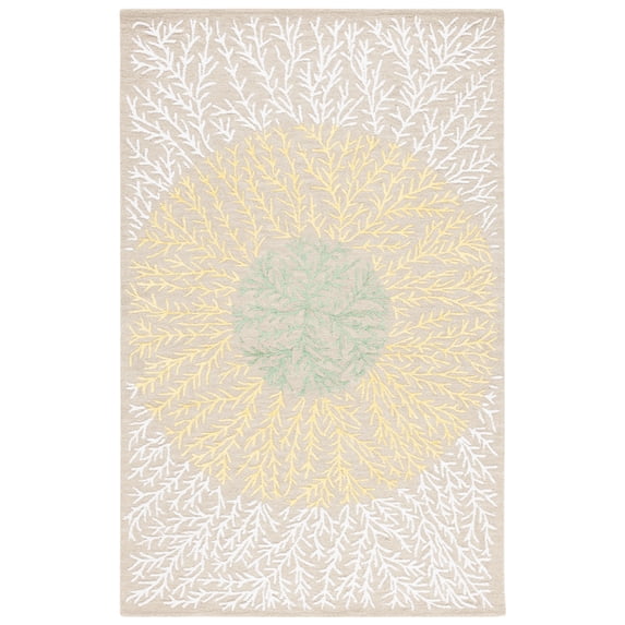 SAFAVIEH Soho Roger Abstract Area Rug, Beige/Yellow, 4' x 6'