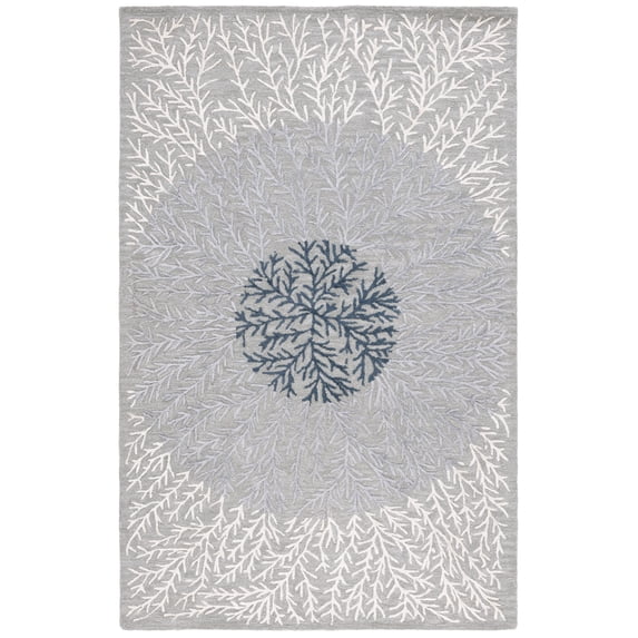 SAFAVIEH Soho Roger Abstract Area Rug, Grey/Ivory, 4' x 6'