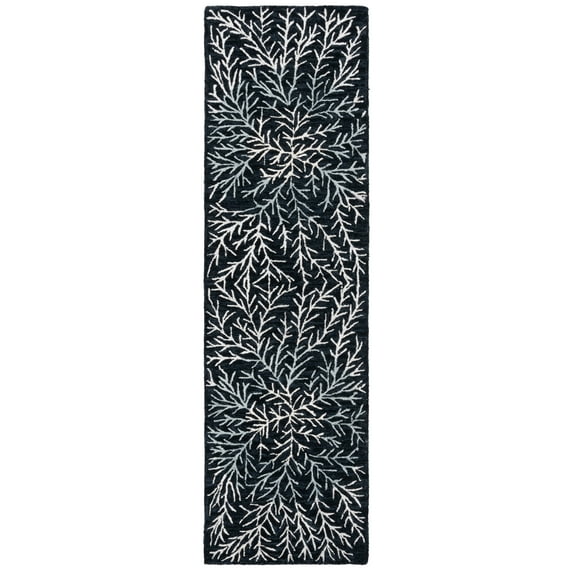 SAFAVIEH Soho Roger Abstract Runner Rug, Black/Ivory, 2'3" x 8'