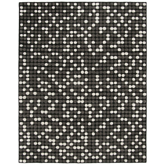 SAFAVIEH Soho Ryan Geometric Dotted Wool Area Rug, Black/White, 2' x 3'