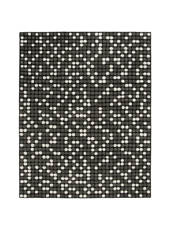 SAFAVIEH Soho Ryan Geometric Dotted Wool Area Rug, Black/White, 2' x 3'
