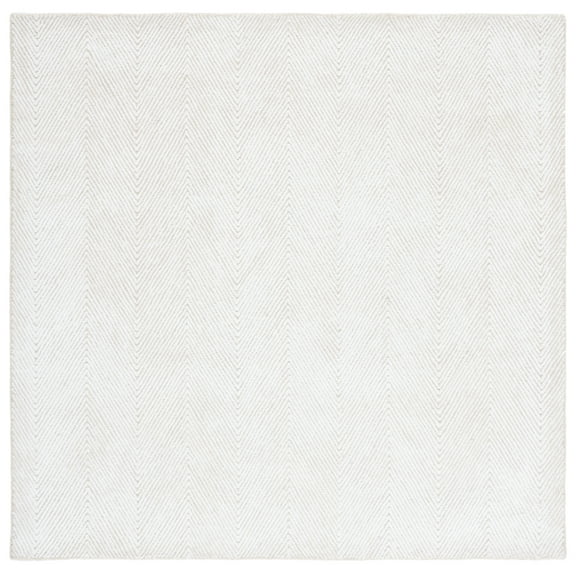 SAFAVIEH Soho Ryker Zig-Zag Area Rug, Ivory/Beige, 6' x 6' Square