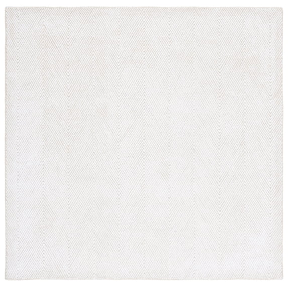 SAFAVIEH Soho Ryker Zig-Zag Area Rug, Ivory/Beige, 8' x 8' Square