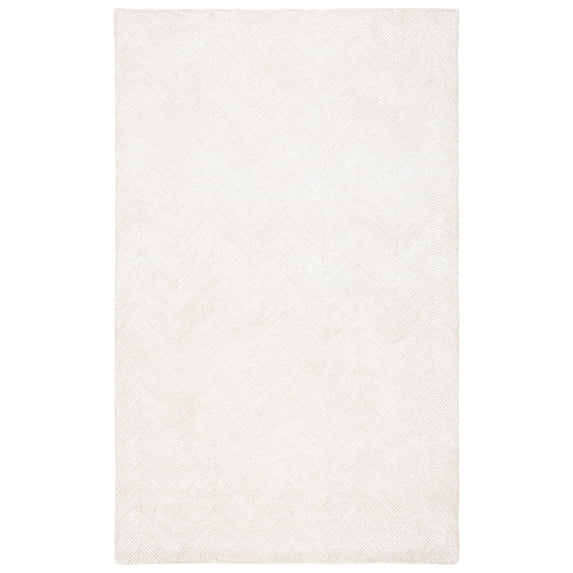 SAFAVIEH Soho Ryker Zig-Zag Area Rug, Ivory/Beige, 9' x 12'