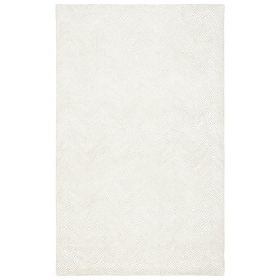 SAFAVIEH Soho Ryker Zig-Zag Area Rug, Ivory/Beige, 9' x 12'