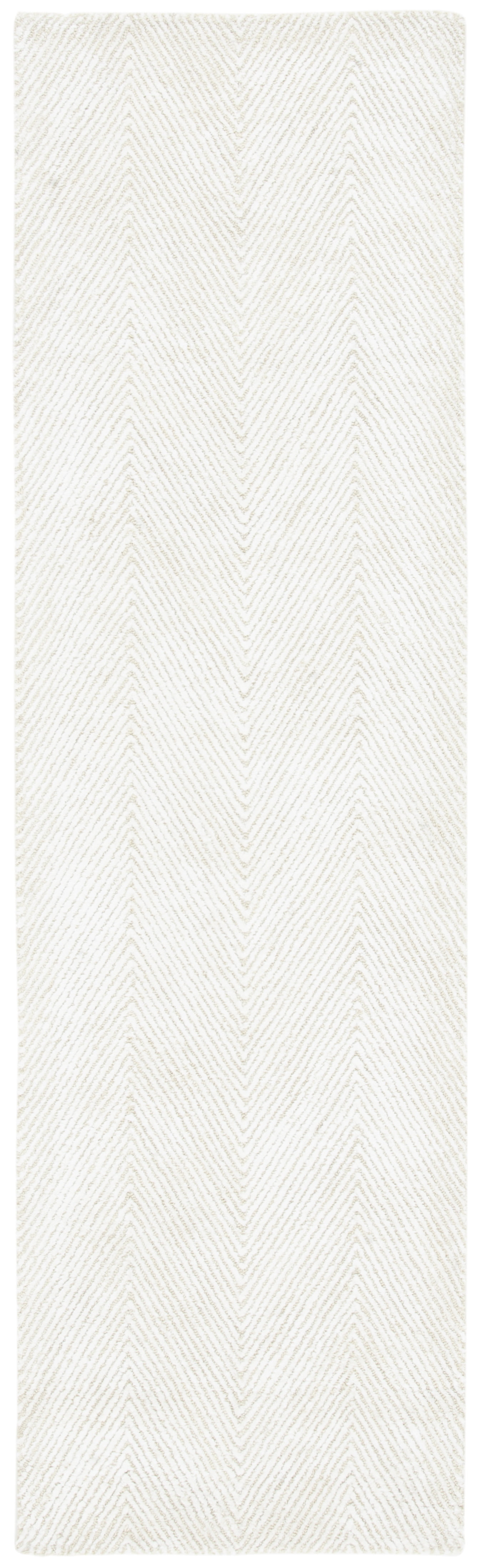 SAFAVIEH Soho Ryker Zig-Zag Runner Rug, Ivory/Beige, 2'3" x 10'