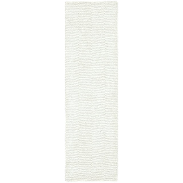 SAFAVIEH Soho Ryker Zig-Zag Runner Rug, Ivory/Beige, 2'3" x 12'