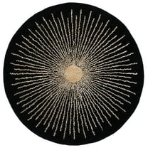 SAFAVIEH Soho Michelle Geometric Area Rug, Black/Beige, 10' x 10' Round