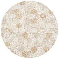 SAFAVIEH Soho Enric Geometric Area Rug, Beige/Taupe, 6' x 6' Round