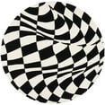 thumbnail image 1 of SAFAVIEH Soho Samantha Abstract Wool Area Rug, Black/Ivory, 6' x 6' Round, 1 of 10