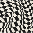 thumbnail image 1 of SAFAVIEH Soho Samantha Abstract Wool Area Rug, Black/Ivory, 6' x 6' Square, 1 of 10