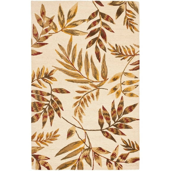 SAFAVIEH Soho Siena Floral Wool Area Rug, Beige/Multi, 7'6" x 9'6"