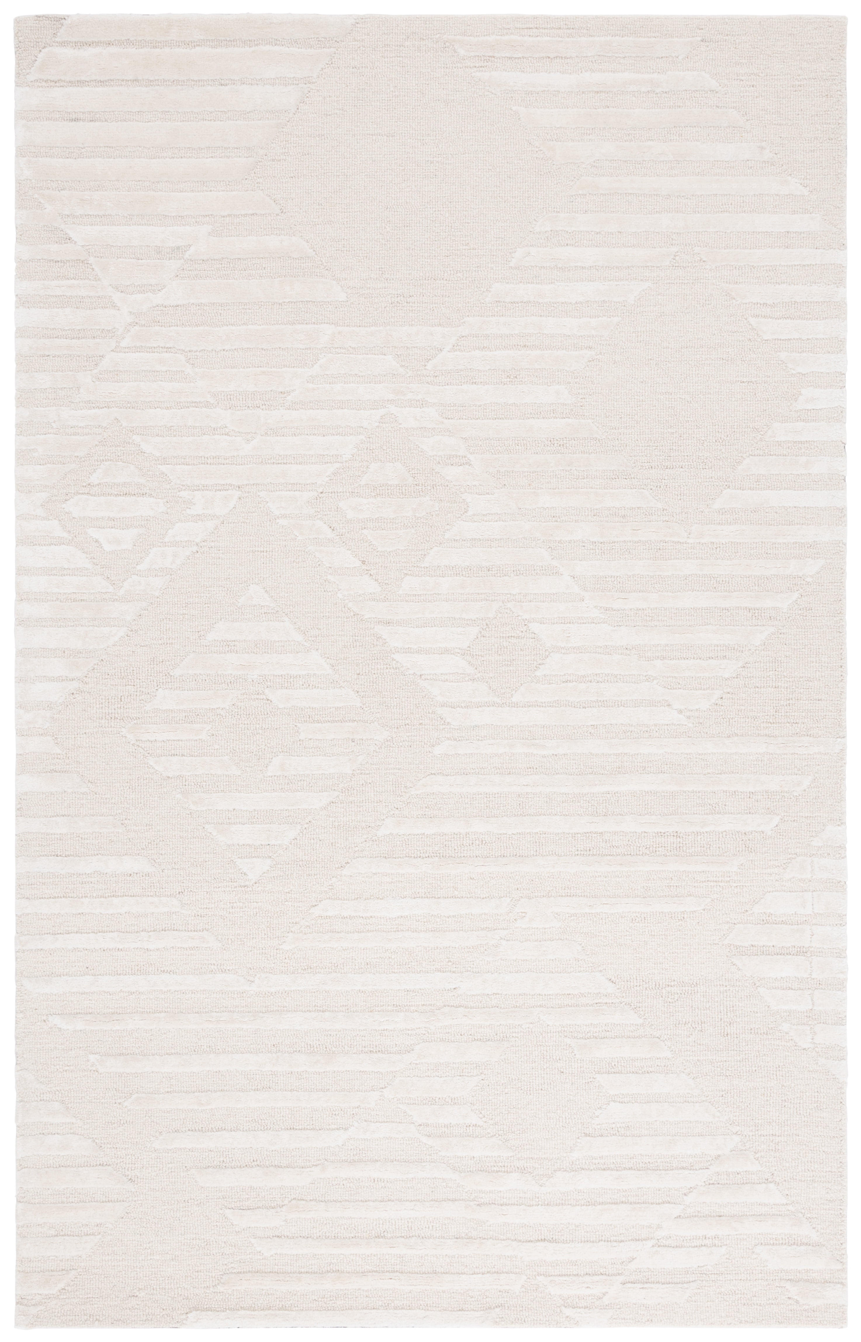 SAFAVIEH Soho Stewart Geometric Area Rug, Ivory, 5' x 8'