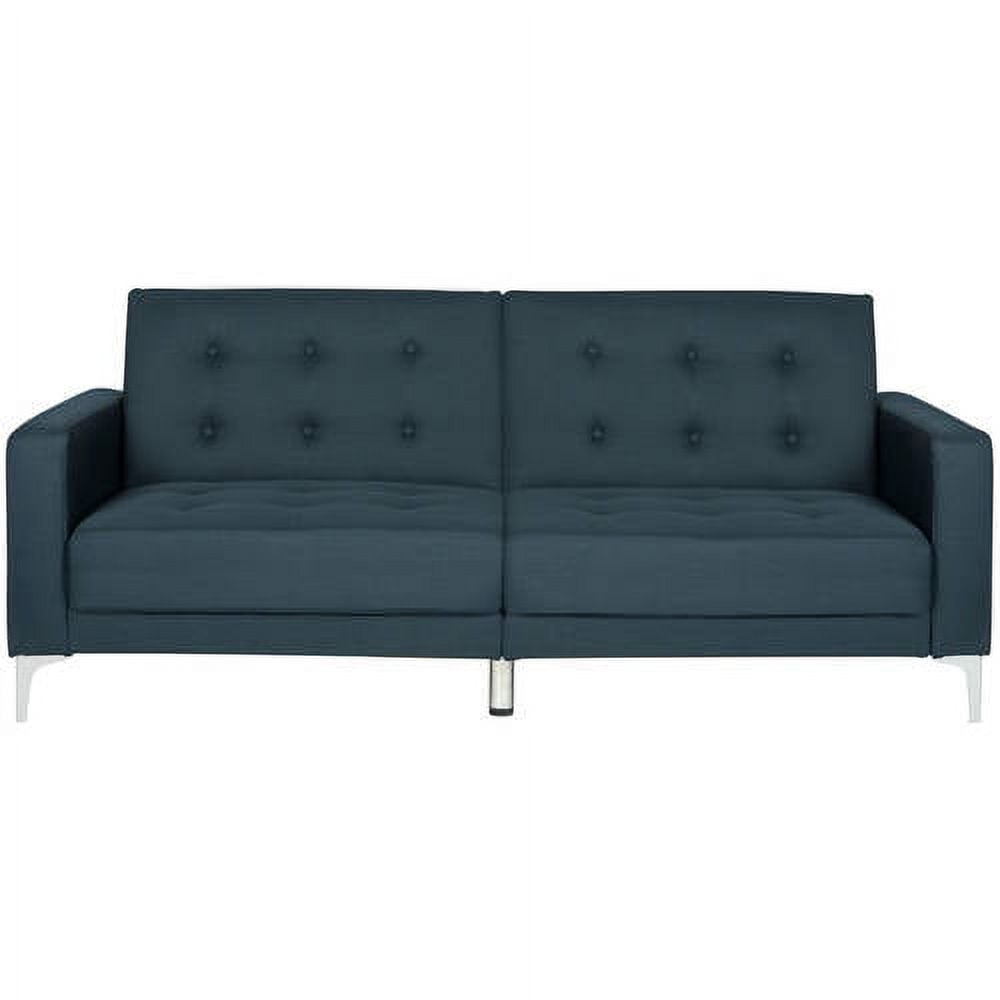 SAFAVIEH Soho Tufted Foldable Futon Sofa Bed, Navy