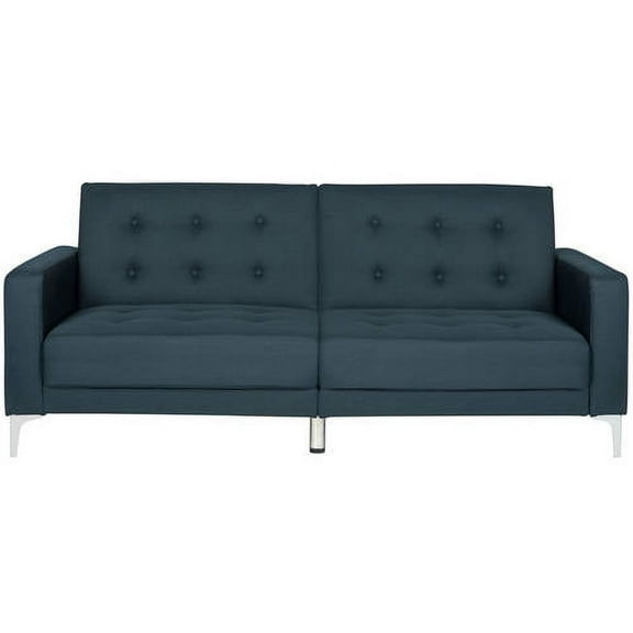SAFAVIEH Soho Tufted Foldable Futon Sofa Bed, Navy