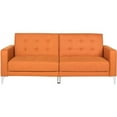 thumbnail image 1 of SAFAVIEH Soho Tufted Foldable Futon Sofa Bed, Orange, 1 of 10
