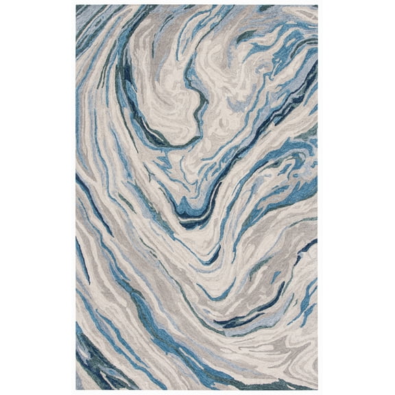 SAFAVIEH Soho Vasilis Abstract Area Rug, Blue/Beige, 5' x 8'