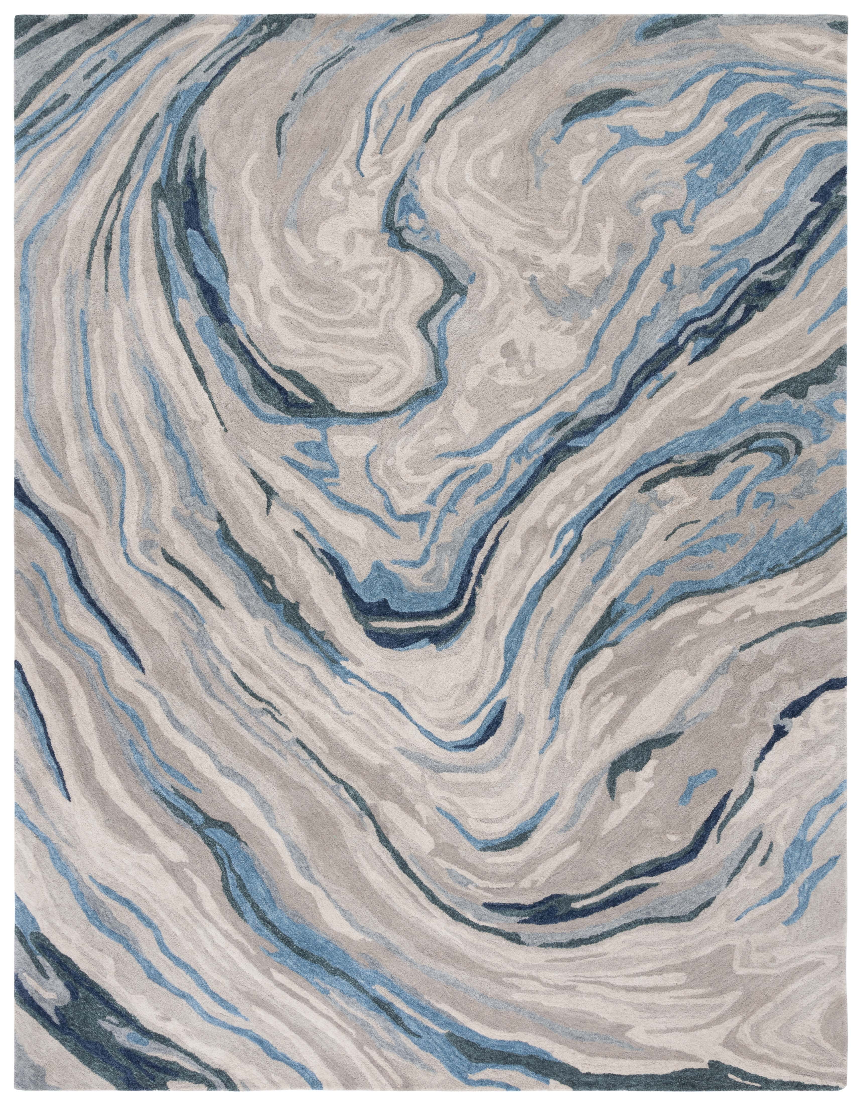 SAFAVIEH Soho Vasilis Abstract Area Rug, Blue/Beige, 8' x 10'