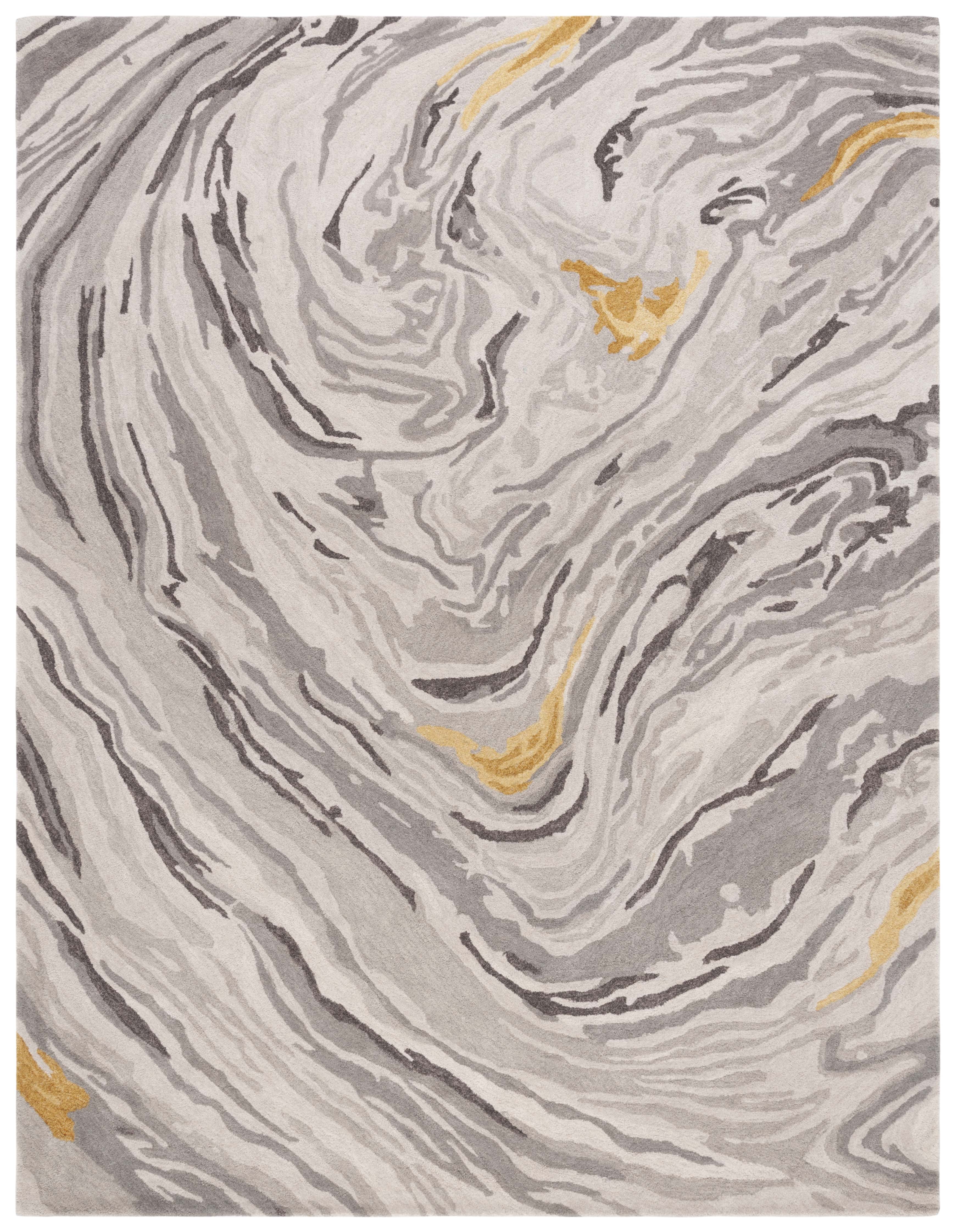 SAFAVIEH Soho Vasilis Abstract Area Rug, Grey/Gold, 8' x 10'