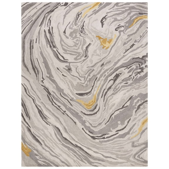 SAFAVIEH Soho Vasilis Abstract Area Rug, Grey/Gold, 8' x 10'