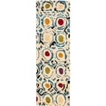 thumbnail image 1 of SAFAVIEH Soho Venice Abstract Wool Runner Rug, Ivory/Multi, 2'6" x 14', 1 of 9