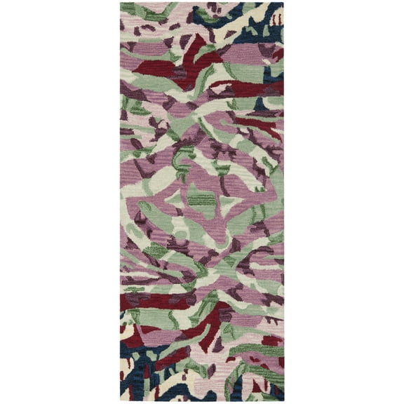 SAFAVIEH Soho Virginia Abstract Runner Rug, Rose/Multi, 2'6" x 6'