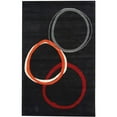 thumbnail image 1 of SAFAVIEH Soho Willow Geometric Circles Wool Area Rug, Charcoal, 3'6" x 5'6", 1 of 10