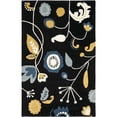 thumbnail image 1 of SAFAVIEH Soho Zoe Floral Wool Area Rug, Black/Multi, 3'6" x 5'6", 1 of 8