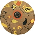 thumbnail image 1 of SAFAVIEH Soho Zoe Floral Wool Area Rug, Brown/Multi, 6' x 6' Round, 1 of 7