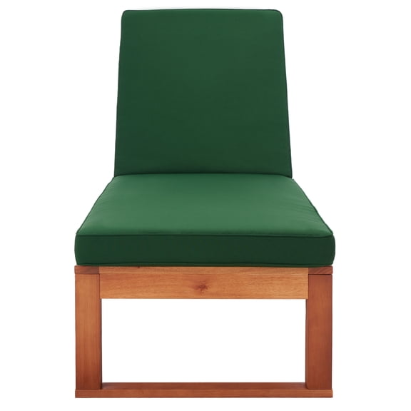 SAFAVIEH Solano Outdoor Patio Sunlounger, Natural/Green