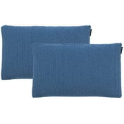 SAFAVIEH Soleil Solid 12" x 20" Indoor/Outdoor Pillow, Lt Marine Blue, Set of 2