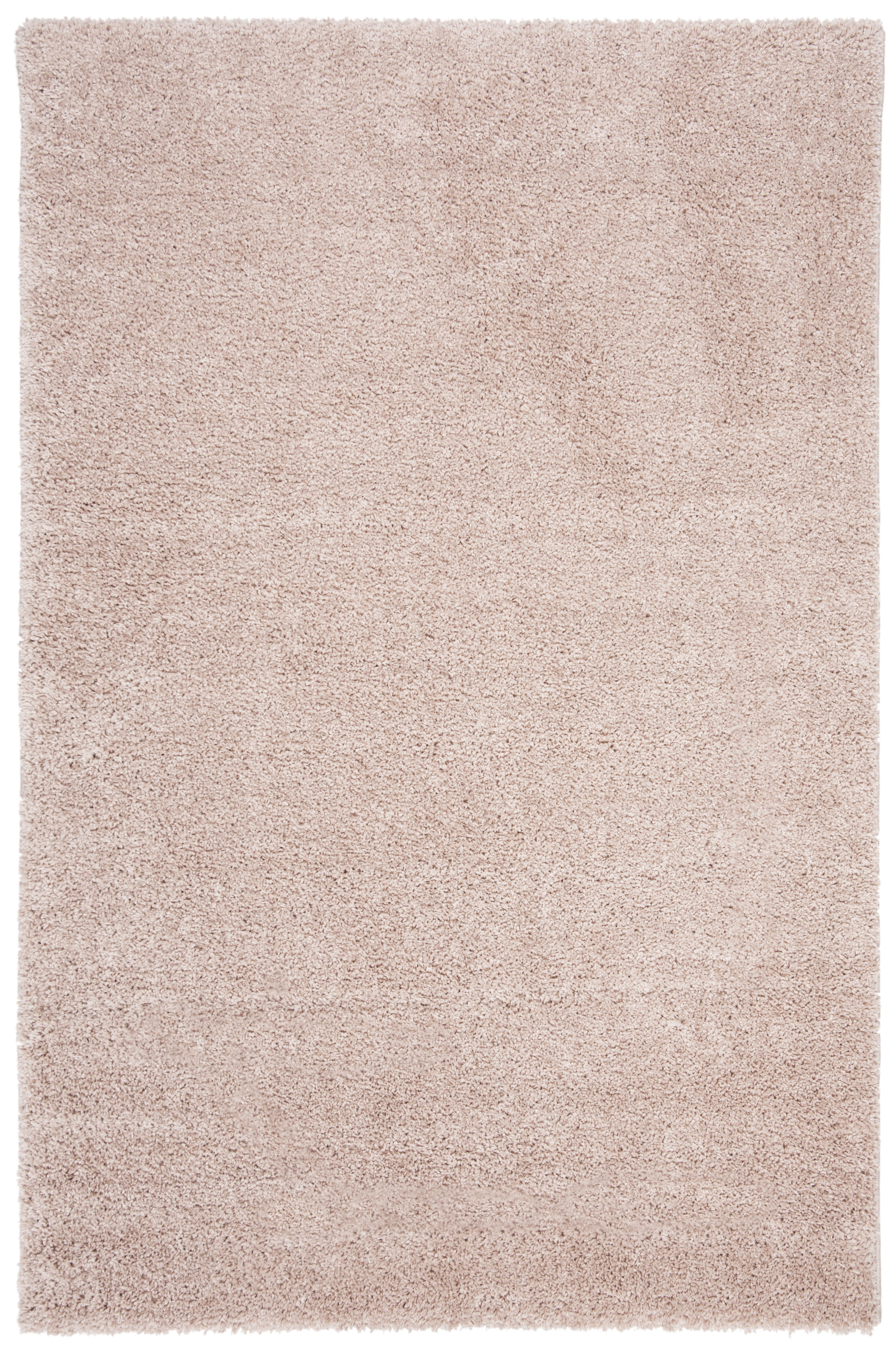 SAFAVIEH Solo Dulcibella Solid Plush Shag Area Rug, Beige, 5'1" x 7'6"