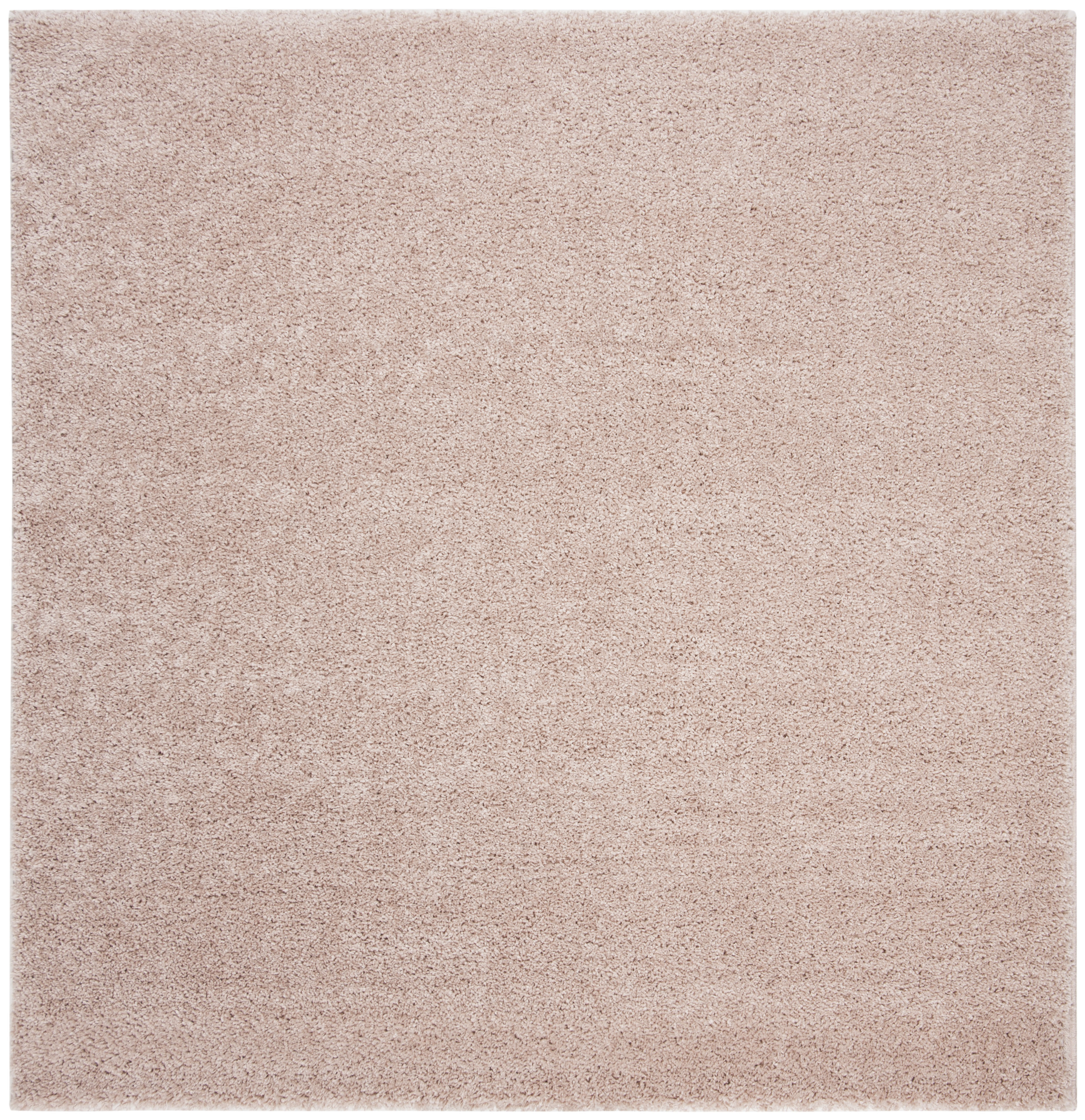 SAFAVIEH Solo Dulcibella Solid Plush Shag Area Rug, Beige, 6'7" x 6'7" Square