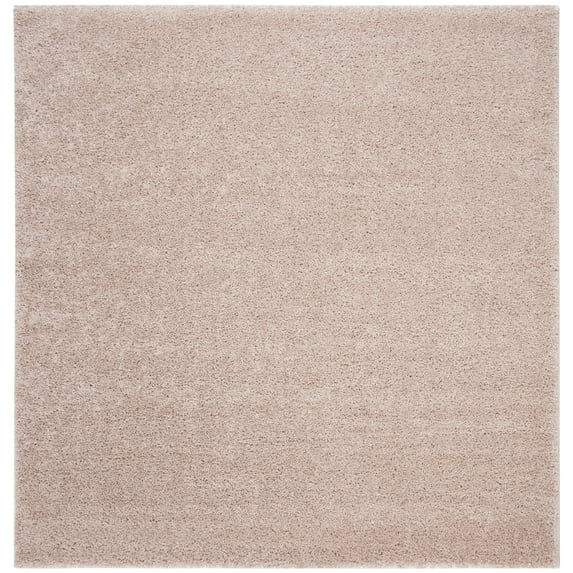 SAFAVIEH Solo Dulcibella Solid Plush Shag Area Rug, Beige, 6'7" x 6'7" Square