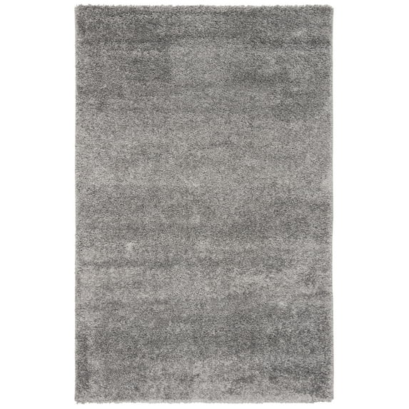 SAFAVIEH Solo Dulcibella Solid Plush Shag Area Rug, Charcoal, 5'1" x 7'6"