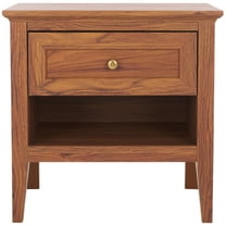 SAFAVIEH Sondra Traditional 2 Drawer Nightstand,Walnut/Gold