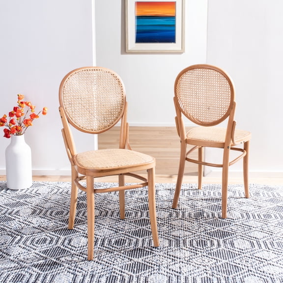 SAFAVIEH Sonia Nautical Cane Dining Chair, Natural