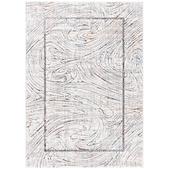 SAFAVIEH Sonoma Claud Abstract Area Rug, Ivory/Grey, 5'5" x 7'6"
