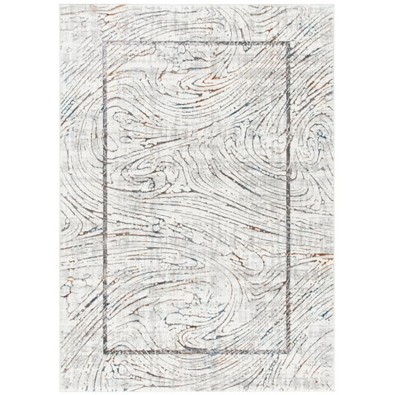 SAFAVIEH Sonoma Claud Abstract Area Rug, Ivory/Grey, 5'5" x 7'6"