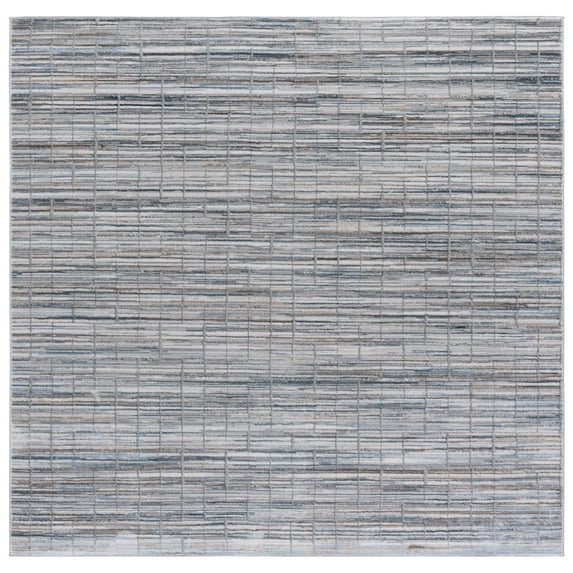 SAFAVIEH Sonoma Lucius Striped Area Rug, Grey/Ivory, 6'7" x 6'7" Square