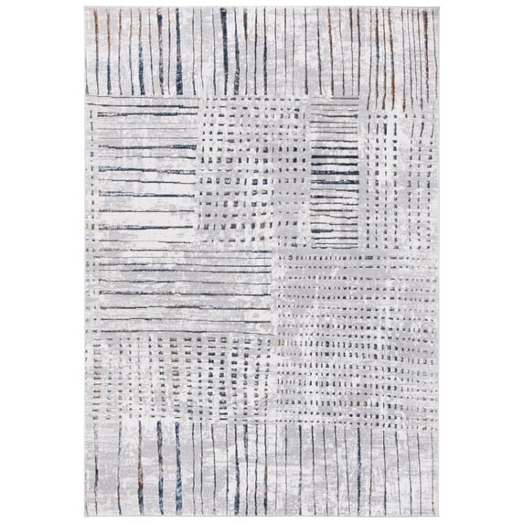 SAFAVIEH Sonoma Corie Abstract Area Rug, Grey/Ivory, 5'5" x 7'6"